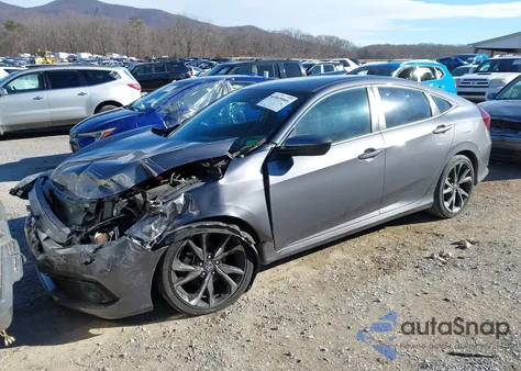 2020 Honda Civic Sport z USA, uszkodzony, nr VIN 2HGFC2F8XLH529614